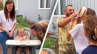 Husband Pushes Son’s Birthday Cake in Wife’s Face