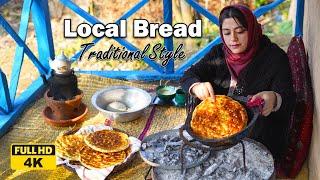 Baking a Local Bread in Traditional Style  #village_lifestyle in IRAN