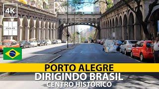  【4K】Porto Alegre • Centro Histórico • Dirigindo Brasil POV Driving