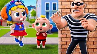 Stranger Danger Song   Smart Hero Kids vs Thief  NEW Funny Nursery Rhymes For Kids