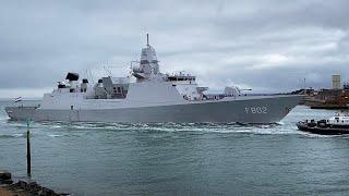 Netherlands frigate HNLMS De Zeven Provinciën arrives in Portsmouth