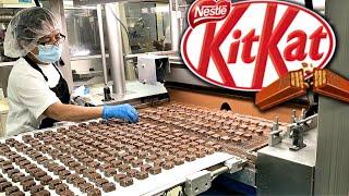 Process of Making KitKat in Factory  Production line Tour
