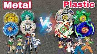 Main Character Showdown  Plastic Gen Vs Metal Gen Beyblade Fight