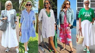 12 Simple Tips For a Chic And Elegant Style Natural Older Women OVER 50 60 70 Summer Fashion 2024