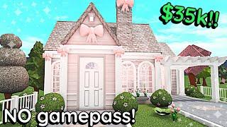 35k Coquette Bloxburg *NO GAME PASS* House Build Tutorial WITH VOICE