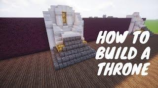 Minecraft How to build a big Throne