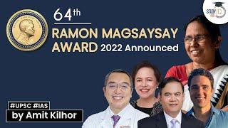 Ramon Magsaysay Award 2022 announced - Winner List  Awards and Honours Current Affairs 2022  UPSC