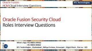 Fusion Security Roles  FAQ  Abstract roles  Line Manager  Real Time training  Placement