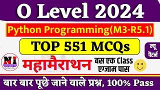 500+ Python MCQs Questions and Answer  O Level Python MCQs  O Level Marathon Class #m3r5