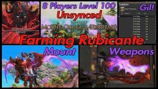 FFXIV Rubicante Unsynced - 8 Player Mount Farm at Level 100 Mount Ordeals Extreme