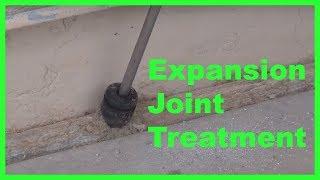 Strike Force Pest and Termite Control Inc treating an expansion joint for Subterranean termites.