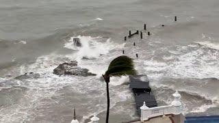 VIDEO Hurricane Helenes impacts felt in Cancun Mexico