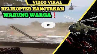 viral helikopter hancurkan warung warga di pangandaran