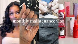 self care maintenance vlog  hair skin lashes & beauty products