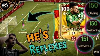 EURO UNAI SIMON RED RANK REVIEW ️  AMAZING REFLEXES IN H2H GAMEPLAY IN EA FC MOBILE 24