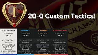 20-0 RANK 1 CUSTOM TACTICS BEST TACTICS ON FC24 4213 4321 424