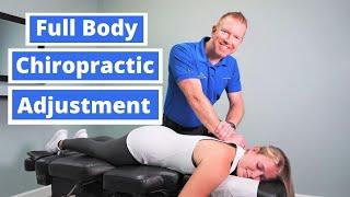 Pinched Nerve in Neck Relief with Full Body Chiropractic Adjustment  Chiropractor Exam & Adjustment