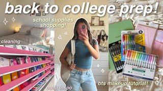 BACK TO COLLEGE PREP  school supplies shopping whats in my backpack outfit ideas nails etc