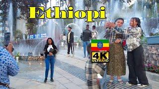 አዲሡ የቦሌ መንገድ አስደናቂ ዉበት Addis Ababa Walking Tour Bole  Ethiopia 4K