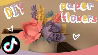 how to make paper flowers - based on easy and popular TikTok tutorials