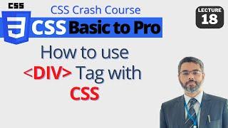 How to use HTML DIV Tag  DIV Tag with CSS  CSS and DIV Tag for layout  L#18