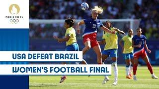 USA Defeat Brazil for Gold  Womens Football Final  #Paris2024 Highlights