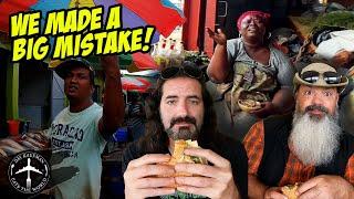 BIG TROUBLE IN A STREET MARKET IN SURINAME And the WORST CHEESEBURGERS in the WORLD