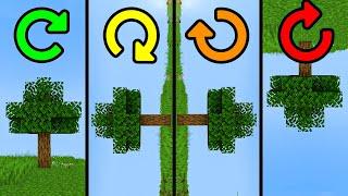 minecraft rotation 0° vs 90° vs 180° vs 360°