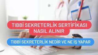 Tıbbi Sekreterlik Sertifikası Nasıl Alınır  Tıbbi Sekreterlik Ne İş Yapar