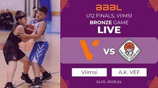 KK Viimsi 2012 vs A.Kraukla VEF 2012  BBBL Boys U12 Final Stage  BRONZE GAME