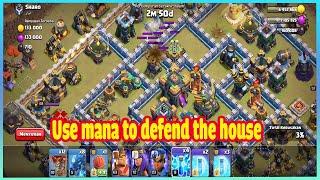 Clash of clans Game play Use home defense mana