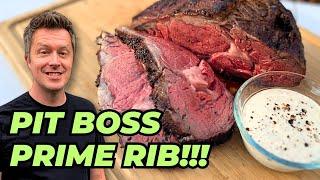 Smoked PRIME RIB on a PIT BOSS  Pellet Grill Prime Rib Roast Reverse Seared