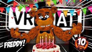 FREDDY CELEBRATES HIS BIRTHDAY IN VRCHAT  Funny VRChat Moments ft @ZeCyberChimp