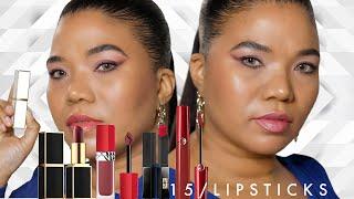 Luxury Lipsticks Lip Swatches GIORGIO ARMANI YSL DIOR & TOM FORD