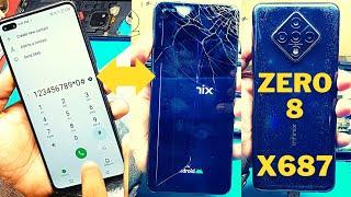 Infinix Zero 8 X687 Screen Replacement How to Change Infinix Zero 8 Cracked  Lcd