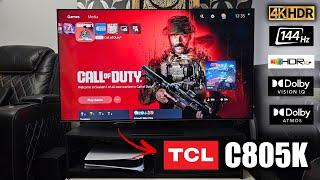 TCL C805K Mini LED TV Review Best Next-GEN Gaming 4K 144Hz Dolby Vision IQ