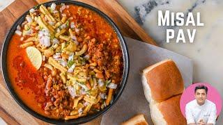 Misal Pav Recipe in Hindi  मिसळ पाव  Mumbai Street Food Recipe  Kunal Kapur Snacks Recipes