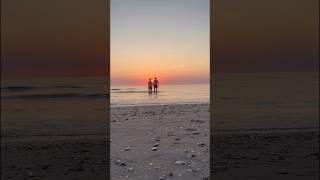 Its finally warm this summer so weve been going for evening swims. Isnt the sunset stunning? ️