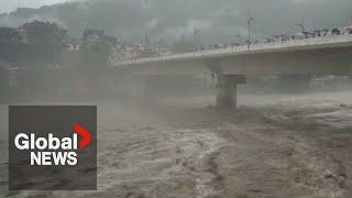 India floods Annual monsoon rains cause heavy flooding in parts of northern region