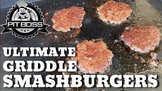 Smash burgers on the Pit Boss Ultimate Griddle  First Cook & Massive Crust