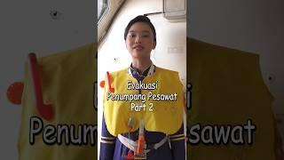 Evakuasi Penumpang Pesawat #sekolahpramugari #penumpang #passenger #evakuasi #evacuation #viral