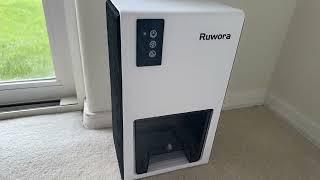RUWORA Small Dehumidifiers with 7 Colors LED Light and 85 OZ Water Tank for Bathroom Bedroom Closet