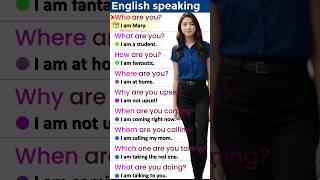 English grammar WH questions answers ️How to speak English fluently? #englishquestioansanswer