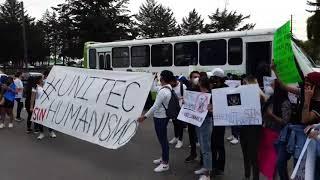 Estudiantes de Unitec Campus Toluca rechazan aumento de colegiaturas