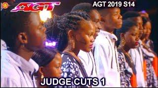 Ndlovu Youth Choir from South Africa Waka Waka AWESOME  Americas Got Talent 2019 Judge Cuts