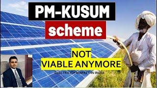 KUSUM Comp A and Small Solar schemes not Viable anymore