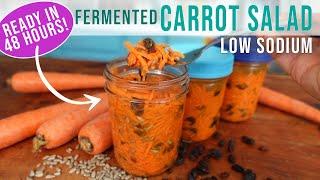 Make this quick Fermented Carrot Salad when in a rush for a fermented food