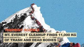 Mt. Everest cleanup finds 11000 kg of trash and dead bodies