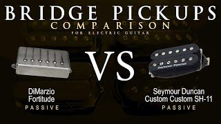 DiMarzio FORTITUDE vs Seymour Duncan CUSTOM CUSTOM SH-11 - Bridge Guitar Pickup Comparison Tone Demo