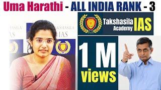 UMA Harathi N - UPSC Rank -3 Mock Interview  Takshasila ias academy